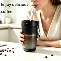 Vente en gros de tasses à café électriques rechargeables de 350 ml, tasses à latte américaines, tasses à café portables pour les voyages en plein air