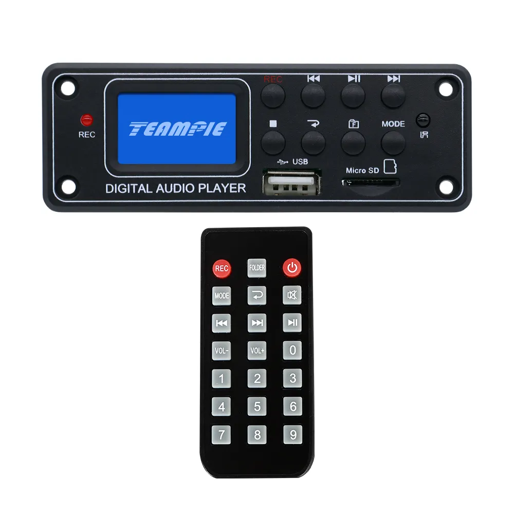 Factory Price Digital Audio MP3 Player BT USB FM Pcb Board With DOT MATRIX LCD TPM006C