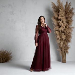 Robe Abaya en polyester brodée de paillettes, élégante et personnalisée, pour femmes musulmanes, occasions spéciales, OEM ODM, vente en gros - Product Image 4