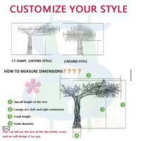 SPYHS16 Faux arbre Sakura 5 étoiles pour décoration d'hôtel et de restaurant, grand arbre intérieur réaliste à fleurs de cerisier artificiel, design personnalisé