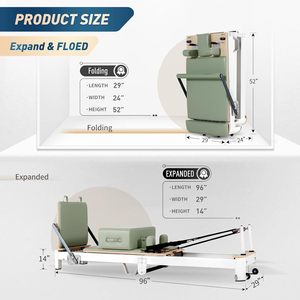 Cama de Pilates Plegable Portátil de Aluminio para Uso Profesional en Estudios de Yoga, Entrenamiento Corporal y Conveniencia - Product Image 2