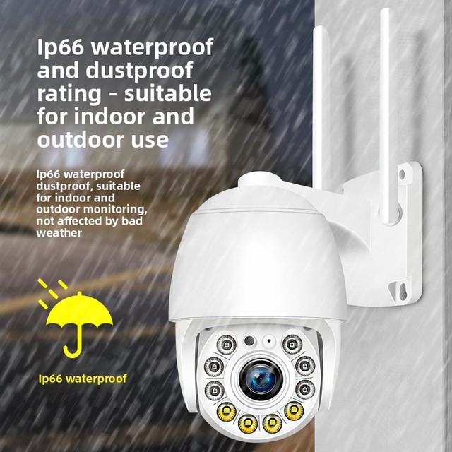 Cross-Border Wireless WiFi HD Dome Camera with Night Vision IP66 Waterproof Alarm Function for Outdoor & Indoor Use