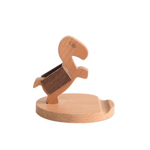 Soporte de Madera para Teléfono con Diseño Alienígena, Base Giratoria, Soporte de Escritorio - Product Image 5