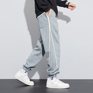 New Lightweight Men's Streetwear <b>Joggers</b> Customizable Polyester Straight Nonwoven Loose <b>Baggy</b> Trousers Canvas Fabric Casual - Product Image 3