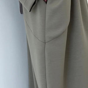 कस्टम कपास ऊन उच्च-कॉलर सर्दियों के अबाया कोट के साथ बालों वाली रेमादन मुस्लिम महिला पोशाक इस्लैमिक थोक abया - Product Image 2