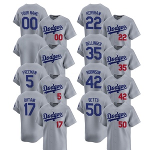 2025 Herren Los Angeles Road Alternate Jersey Baseball Shirts Custom Wear Genähte bestickte Uniformen mit Logos Grau - Product Image 1