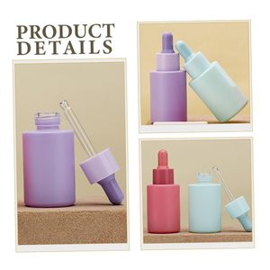 Botella vacía personalizada para cosméticos, con hombro plano, acabado esmerilado, para aceites esenciales, de 30 ml, con caja e impresión de logotipo. - Product Image 6