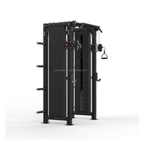 Máquina Smith de ejercicio para gimnasio en casa, entrenador multifuncional con Power Rack