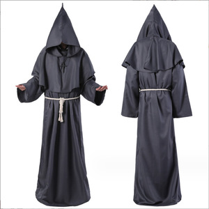 Disfraz <span class=keywords><strong>de</strong></span> Halloween Cosplay disfraz <span class=keywords><strong>de</strong></span> monje medieval túnica <span class=keywords><strong>de</strong></span> monje mago sacerdote COS disfraz <span class=keywords><strong>de</strong></span> escenario - Product Image 4