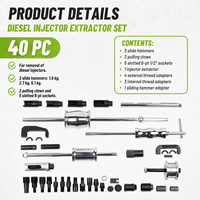 Kit d'extraction d'injecteurs diesel 40 pièces avec marteau à inertie pour la plupart des injecteurs diesel