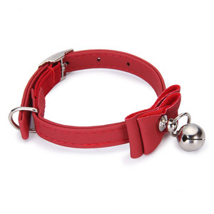 Pet Bow <b>Bell</b> Collars Adjustable For Cats <b>Small</b> Size Monochrome Style Red Brown Blue Colors - Product Image 4