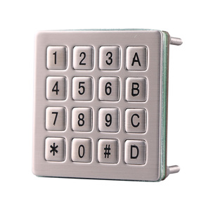 Metal tuş takımı 4x4 ödemeli telefon/sayısal kapı kontrol tuş takımı/su geçirmez matris seri tuş takımı - Product Image 2