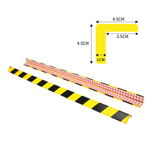 NBR zelfklevende reflecterende golfvormige geel-zwarte anti-botsingswaarschuwingsstrip garage industriële nitrilrubber hoekstrip model - Product Image 3