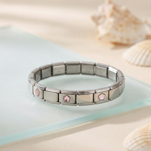 Pulsera Modular de Acero Inoxidable con Eslabones Italianos en Forma de Estrella, Joyería de Moda Unisex - Product Image 3