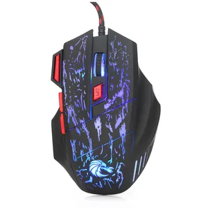 Trade Assurance Supplier Led Glowing Wired Optical Drivers Usb 7d Gaming Mouse Mini Laptop Black Buttons Box Status Lighting ABS