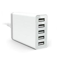 Chargeur USB 40W, Hub de charge USB 5V 8A, Station de charge USB de bureau à 5 ports avec plusieurs ports pour téléphones mobiles, tablettes