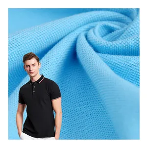 Tissu uniforme en tricot piqué T/C CVC mélangé de coton polyester de haute qualité pour polo