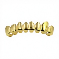 Ensemble de grillz dentaires Hip Hop pour la mâchoire inférieure, couleur or et argent, grillz dentaires, capuchons dentaires, bijoux dentaires amovibles