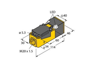 BI30U-CP40-AP6X2 Inductive Sensor -30mm Sensing/Fast Detect -IP68 UPVC for Workshop Automation - Product Image 5