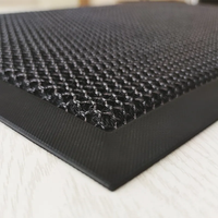 Tapis d'entrée moderne demi-cercle robuste, base en caoutchouc antidérapante extra résistante, profil bas, lavable, anti-salissures avancé