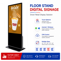 Pantalla Publicitaria Vertical de 55 Pulgadas para Interiores, para Tiendas Minoristas, Centros Comerciales, Hoteles, Monitor Brillante LCD, Señalización Digital
