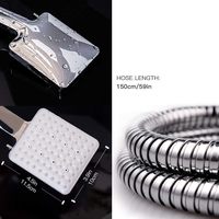 Pomme de douche haute pression avec ensemble de tuyau avec 6 modes de pulvérisation Mode de pulvérisation chromé Pulvérisateur de douche avec tuyau de 1,5 m Ensemble de douche