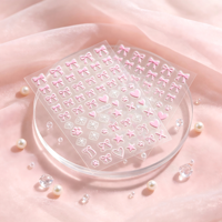 Autocollants 3D pour ongles, motif nœud rose, étoile, patte, décorations adhésives pour ongles, fournitures pour manucure douce et girly