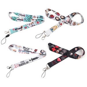 Bán Buôn Dây Buộc Với Logo Tùy Chỉnh In Hãng Hàng Không Dây Buộc Chủ Thẻ Id Made Số Lượng Lớn Polyester Điện Thoại Vui Phim Hoạt Hình Dây Buộc - Product Image 5