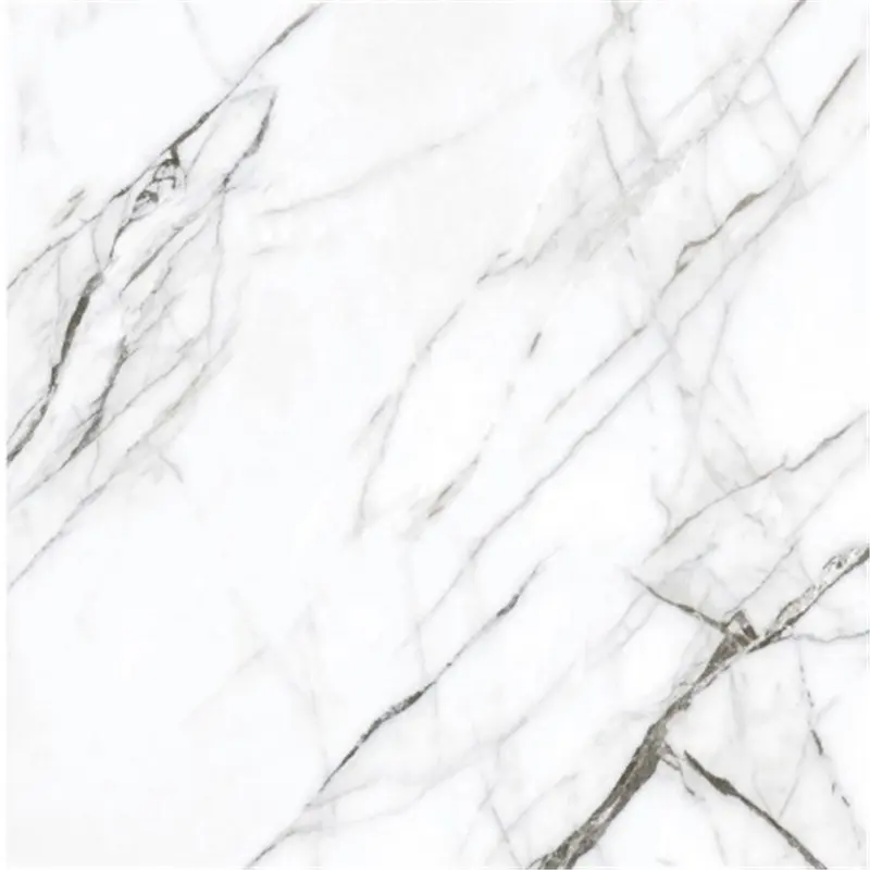 Jazz White Elegant Marble Nano Porcelain Glazed Floor Tiles 60x60