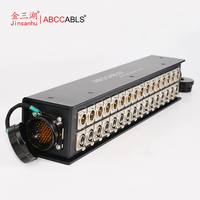 ABCCABLS Boîtier de Scène Audio 16 Canaux, Boîtier Répartiteur Multi-Connecteurs 54 Broches vers 16 XLR Mâle + 16 XLR Femelle pour Sonorisation Live