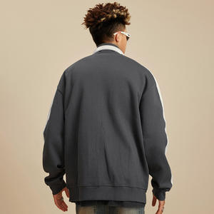 Sudaderas con capucha para hombre de talla grande con logotipo personalizado, moda Hip Hop, cuello levantado, bordado, color, informal, 420 gramos, peso pesado - Product Image 5