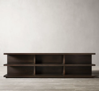 Table console large modulaire RH Cloud, armoire de rangement en bois massif avec étagères ouvertes, meuble TV moderne pour salon