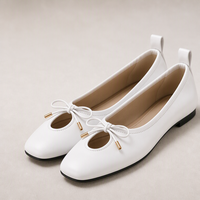 Ballerines plates à bout carré Yichang avec nœud