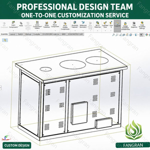 <span class=keywords><strong>Estufa</strong></span> de <span class=keywords><strong>Pellets</strong></span> de Madera Fangran 500S Moderna con Panel Táctil WiFi, Calentador de Agua Interior Silencioso, Radiador de Calefacción Multi-Habitación para Villa u Hotel - Product Image 4