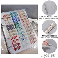 Organisateur de rangement transparent pour échantillons de vernis à ongles, carnet de croquis, nuancier pour ongles avec ruban adhésif