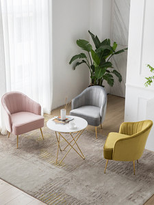 <span class=keywords><strong>Fauteuil</strong></span> individuel de designer, style nordique moderne et minimaliste, luxe léger, tendance, compact, en métal, pour chambre, balcon et loisirs - Product Image 3
