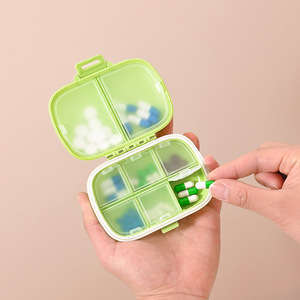 Mini estuche organizador de pastillas portátil, caja de pastillas de 8 rejillas, contenedor de almacenamiento de tabletas, caja de pastillas de medicina semanal, caja dispensadora de medicamentos - Product Image 1