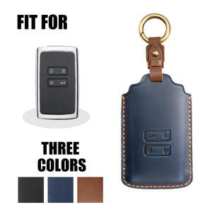 Étui à clés vintage adapté aux voitures Dongfeng Renault Koleos et Kadjar, nouveau modèle, housse de protection en cuir véritable avec boucle - Product Image 1
