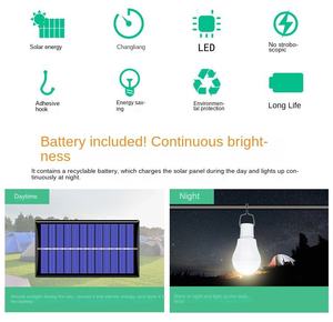 Lampe solaire de camping LED 5000K lumière du jour, étanche IP65, certifiée CE, à intensité variable avec panneau solaire et câble de 3,5 m pour utilisation extérieure suspendue - Product Image 5