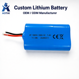 可充电 7.4V 1800mAh 18650 电池组，具有 5C 放电功能，500+ 次循环，适用于遥控车和玩具，工作温度为 -20C 至 60C - Product Image 1