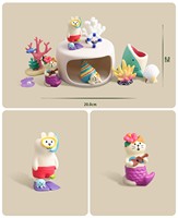 Mini-aquarium miniature de simulation de paysage, maison pour carpes koï, accessoires décoratifs DIY, petit ornement de bureau miniature