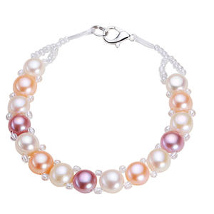 Bracelet en perles d'eau douce baroques en gros, design de tissage de perles plates, sélection en direct de Zhuji, accessoires - Product Image 5