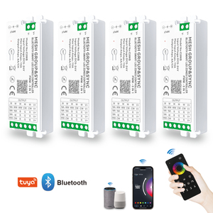 C206b aipin lưới nhóm đồng bộ 5 trong 1 tuya Bluetooth điều khiển thông minh 12V 24V đa <span class=keywords><strong>4</strong></span> khu dẫn Dải phổ PWM khu điều khiển - Product Image 1