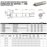 Motor pequeño de CC de 3V 5V sin núcleo con potente par de torsión de 6 mm y caja de engranajes planetaria de tres etapas para dedo robótico