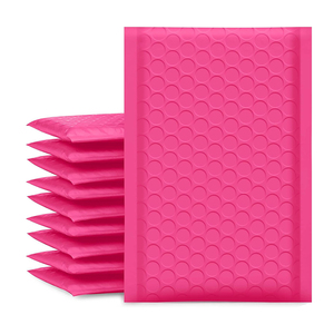 Enveloppes à bulles écologiques en polyéthylène en gros, 4x8 pouces, paquet de 800 pièces, rose vif, rembourrage à bulles, petites enveloppes à bulles rembourrées - Product Image 6