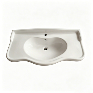 Vasque <span class=keywords><strong>de</strong></span> <span class=keywords><strong>salle</strong></span> <span class=keywords><strong>de</strong></span> <span class=keywords><strong>bain</strong></span> en céramique blanche <span class=keywords><strong>de</strong></span> style européen à trou unique, en promotion, en stock pour hôtel ou usage domestique - Product Image 4