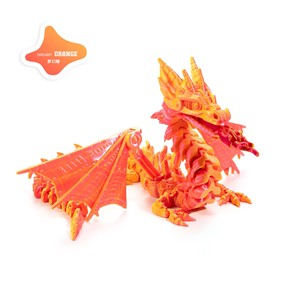 Feeron - Dragon mécanique imprimé en 3D en PLA, robot dinosaure articulé ailé, jouet fantastique cracheur de feu - Cadeau unique et durable pour - Product Image 5