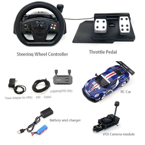Coche RC de Derrape a Escala 1:28 4WD con FPV, Cable USB, Volante y Pedales Simulador, Equipo Comercial de Entretenimiento - Product Image 2