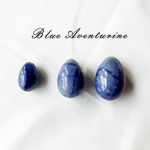 Aventurina azul perforado Yoni huevo curación cristal masaje piedras lapislázuli bolas de cristal para mujeres tren músculos pélvicos Kegel - Product Image 3