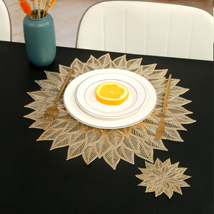 Modern PVC Placemat Decoration Western <strong>Table</strong> Mat Anti-hot Non-slip <strong>Table</strong> <strong>Coaster</strong> Combination Set Decoration Hotel Place Mat - Product Image 4